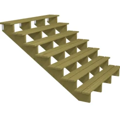 Plus Außentreppe Kiefer 7 Stufen 180 cm breit