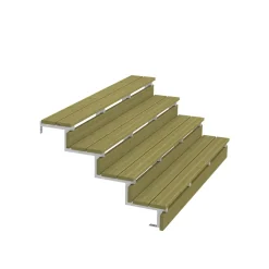 Plus Außentreppe Kiefer/Feuerverzinkt 4 Stufen 180 cm breit