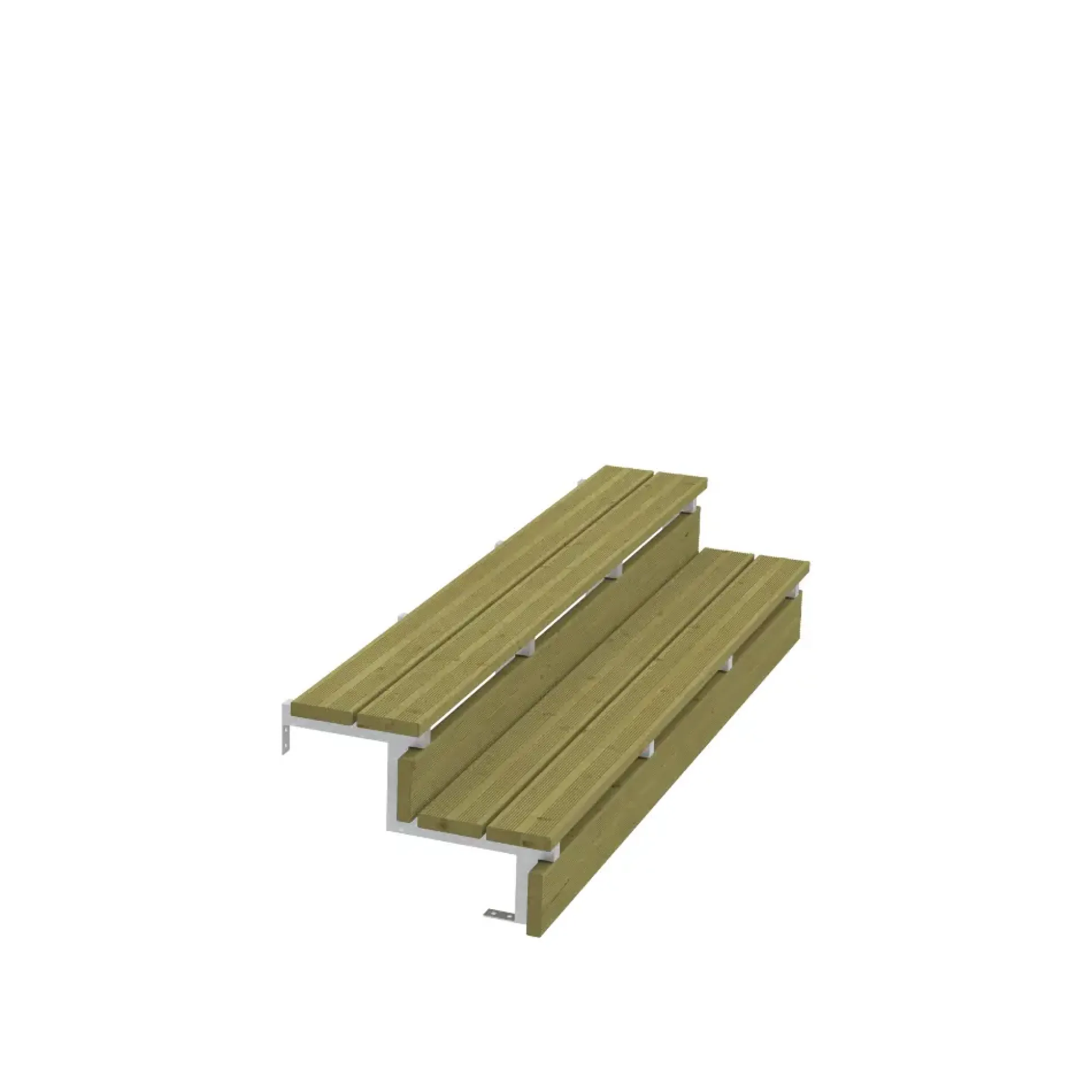 Plus Außentreppe Kiefer/Feuerverzinkt 2 Stufen 180 cm breit