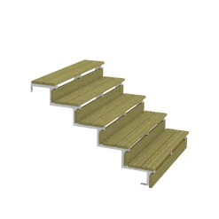 Plus Außentreppe Kiefer/Feuerverzinkt 5 Stufen 120 cm breit