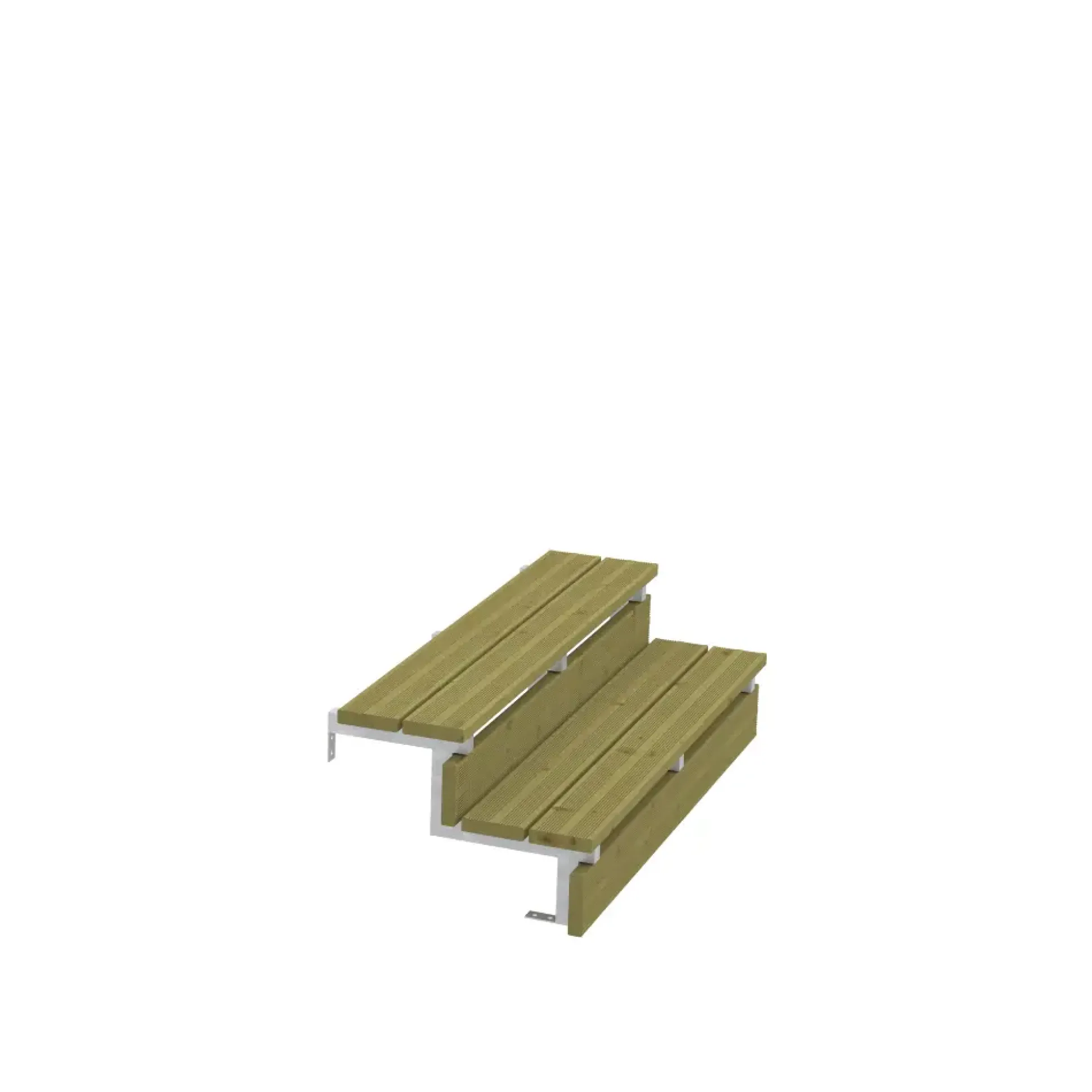 Plus Außentreppe Kiefer/Feuerverzinkt 2 Stufen 120 cm breit