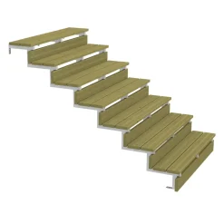 Plus Außentreppe Kiefer/Feuerverzinkt 7 Stufen 120 cm breit