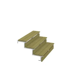 Plus Außentreppe Kiefer/Feuerverzinkt 3 Stufen 120 cm breit
