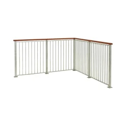 Plus Geländersystem Basic Stahl 90 × 98 cm silber