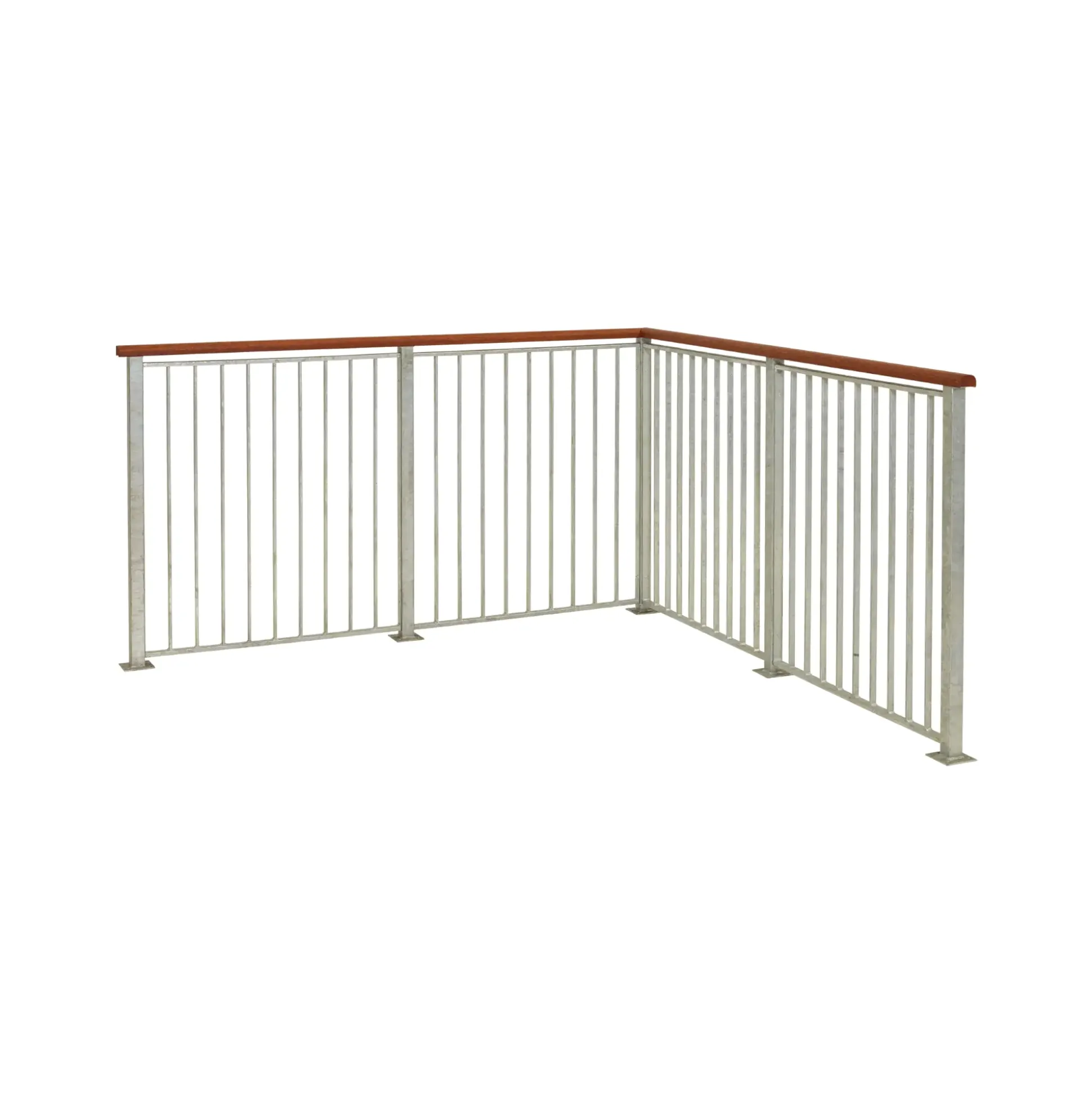 Plus Geländersystem Basic Stahl 90 × 98 cm silber