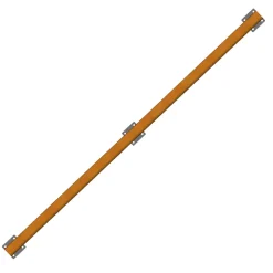 Plus Handlauf Mahagoni 3,6 x 209 cm schwarz für Stahlpfosten