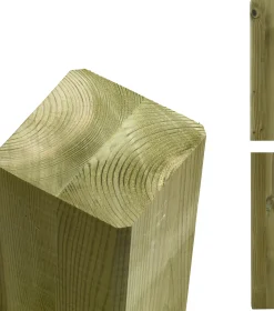 Plus Leimholzpfosten 238 cm 90 x 90 mm druckimprägniert Kopf gerundet