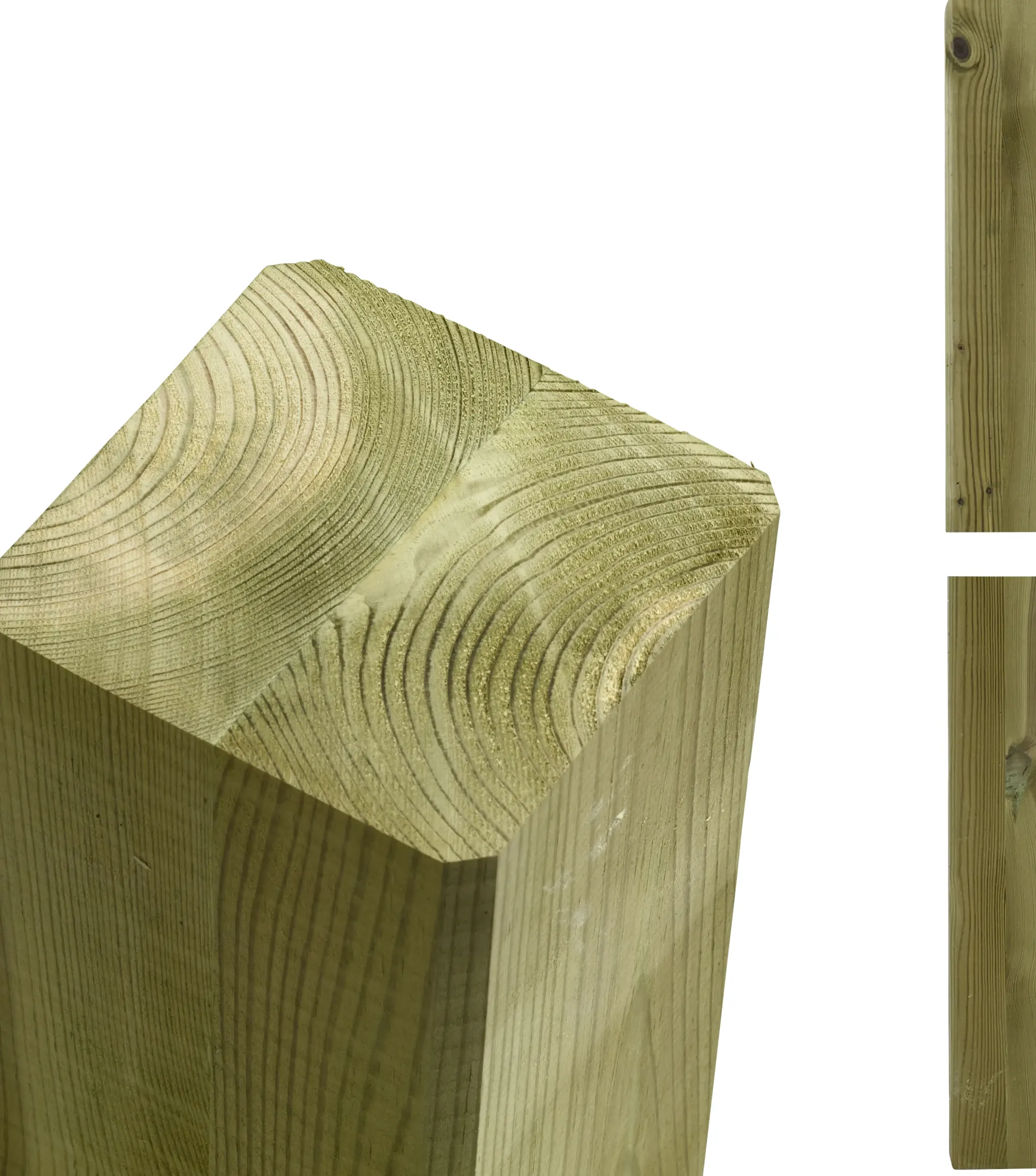 Plus Leimholzpfosten 238 cm 90 x 90 mm druckimprägniert Kopf gerundet