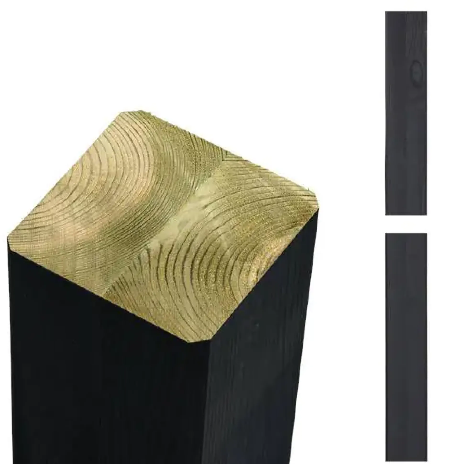 Plus Pfosten Cubic 369 cm 90 x 90 mm schwarz
