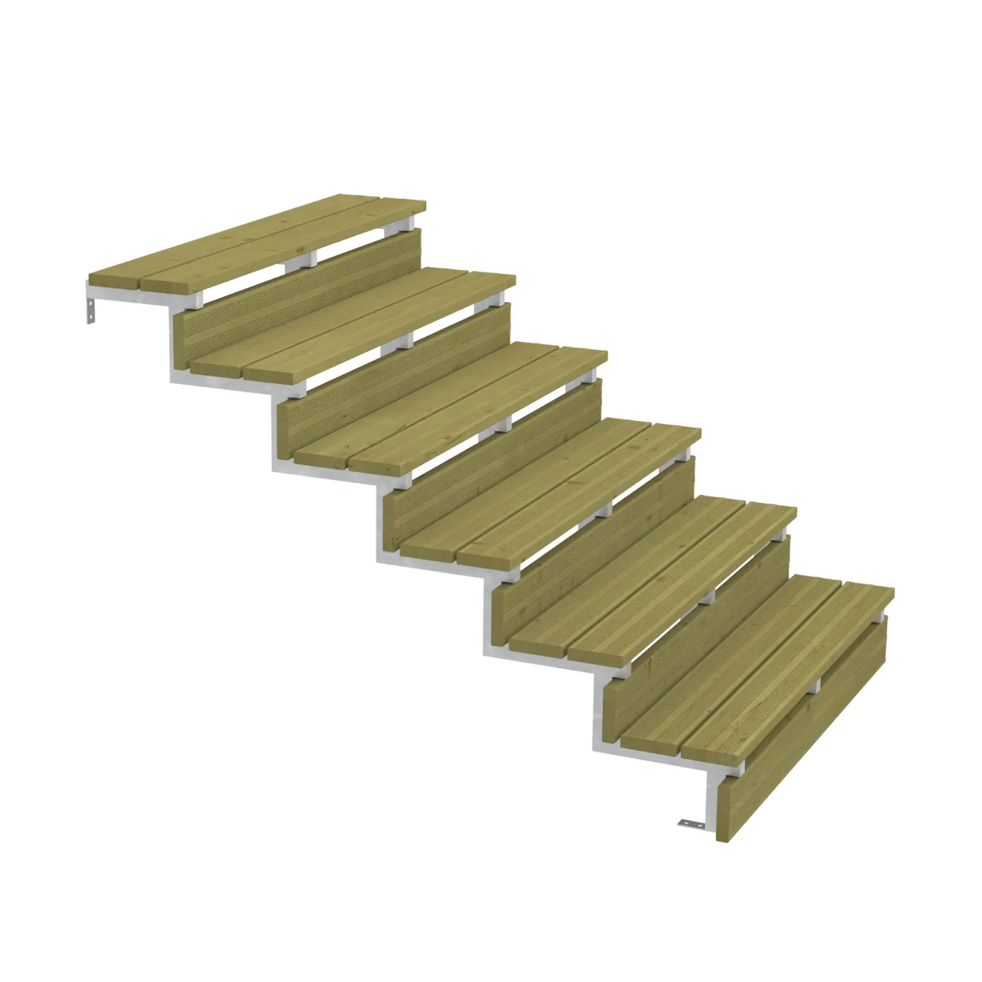 Plus Stahltreppenwange verzinkt 17 cm Stufenhöhe mit Beschlag