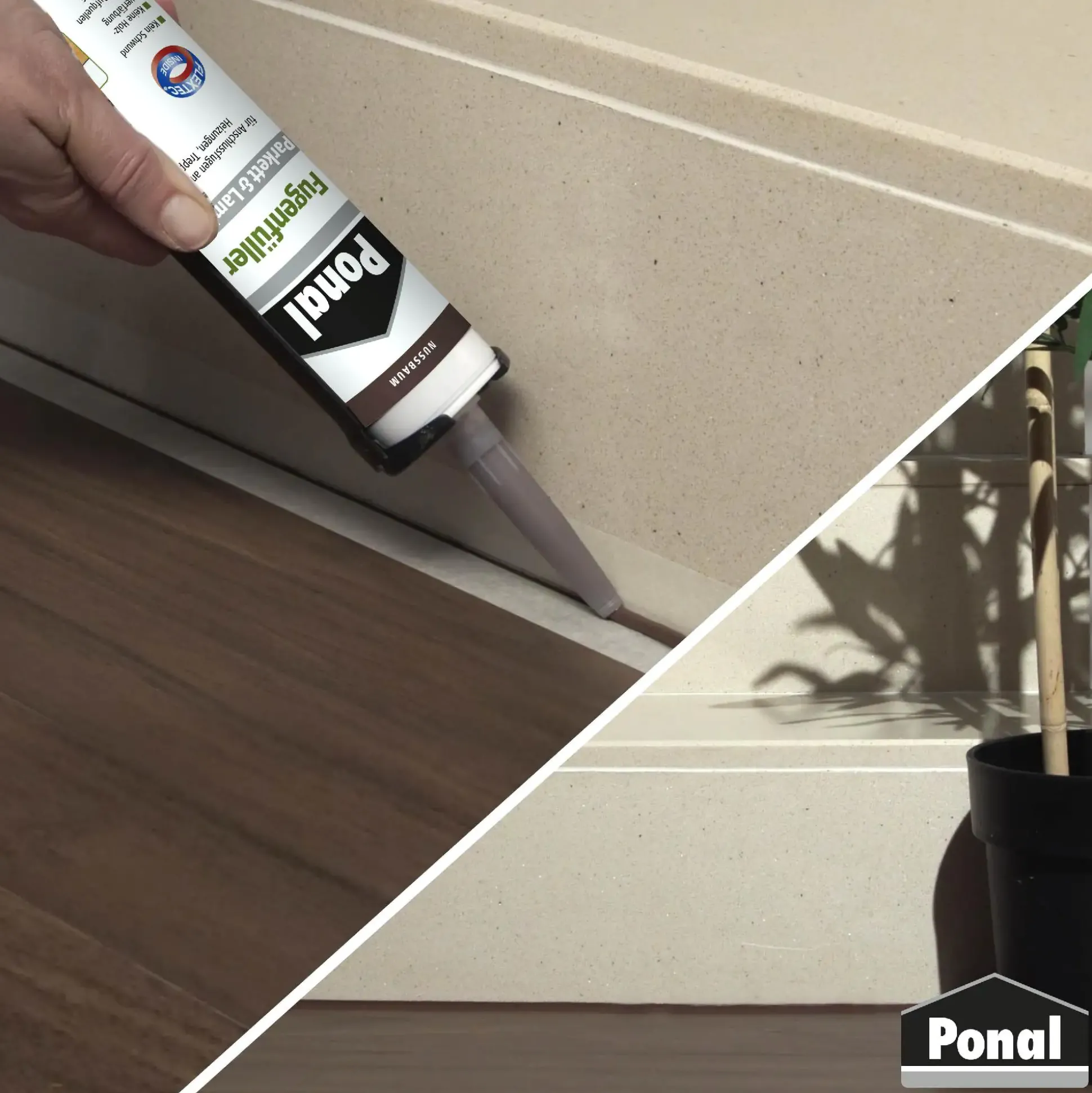 Ponal Fugenfüller Parkett & Laminat 280 ml Kartusche, Nussbaum