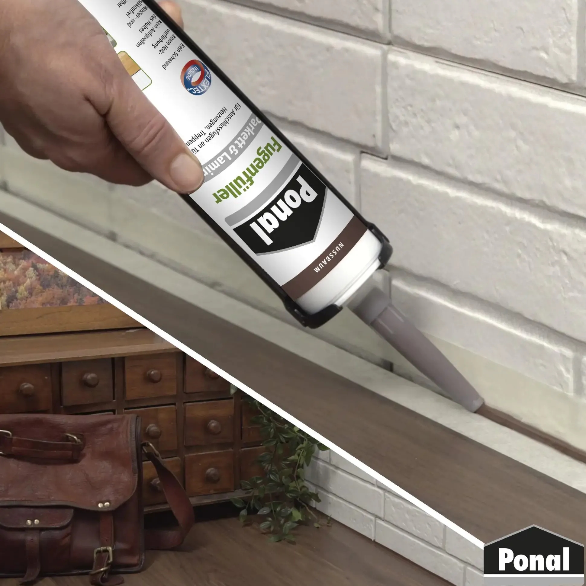 Ponal Fugenfüller Parkett & Laminat 280 ml Kartusche, Nussbaum