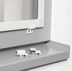 Primaster Einhängewinkel-Set für Fliegenschutzfenster weiß - 4 Stück