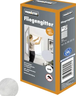 Primaster Fliegengitter 130 x 150 cm weiß kürzbar