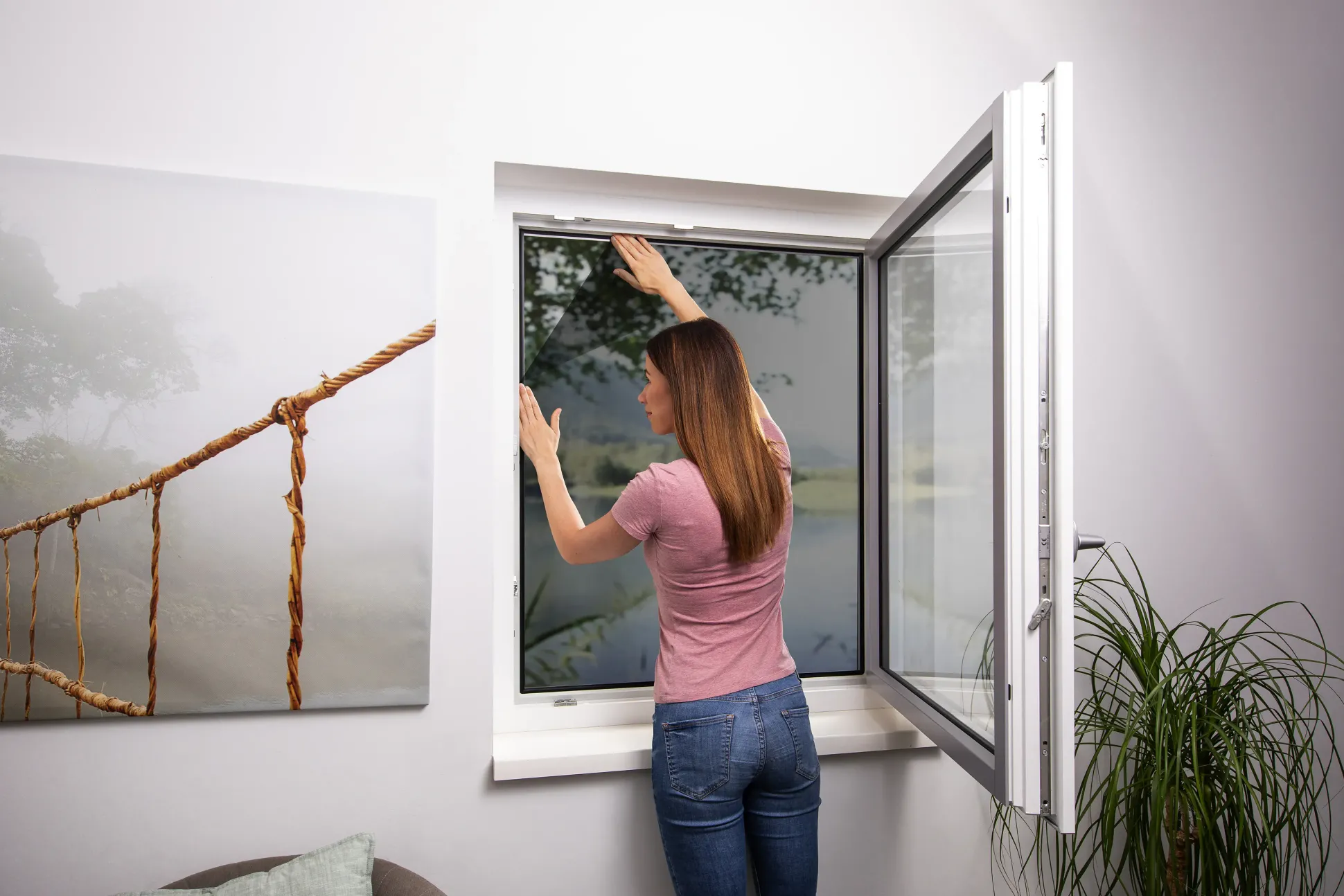 Primaster Fliegengitter 130 x 150 cm anthrazit kürzbar