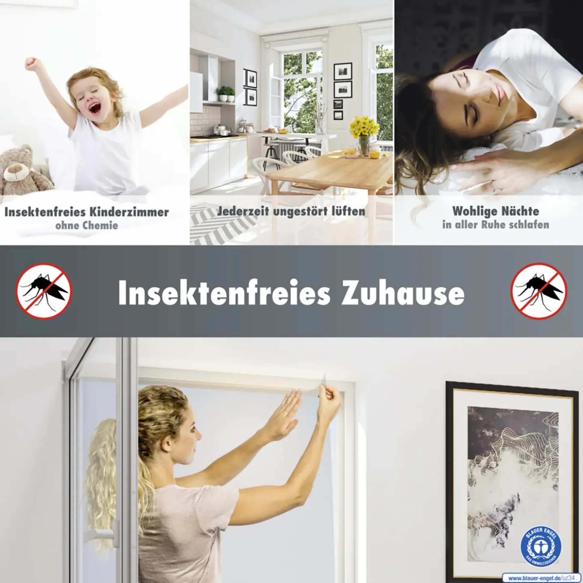 Primaster Fliegengitter 130 x 150 cm anthrazit kürzbar