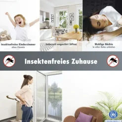 Primaster Fliegengitter für bodentiefe Fenster 130 x 220 cm weiß kürzbar