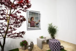 Primaster Fliegenschutz-Fenster 100 x 120 cm anthrazit