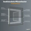 Primaster Fliegenschutz-Plissee 130 x 150 cm anthrazit/anthrazit kürzbar