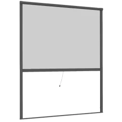 Primaster Fliegenschutz-Rollo 130 x 160 cm anthrazit/anthrazit kürzbar