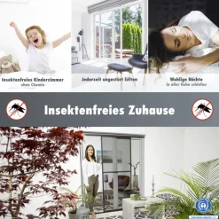 Primaster Fliegenschutz-Schiebetür 120 x 240 cm anthrazit/anthrazit kürzbar