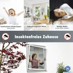 Primaster Fliegenschutz-Teleskopfenster 130 x 150 cm weiß/weiß kürzbar