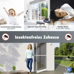 Primaster Fliegenschutz-Tür 100 x 210 cm weiß/weiß kürzbar