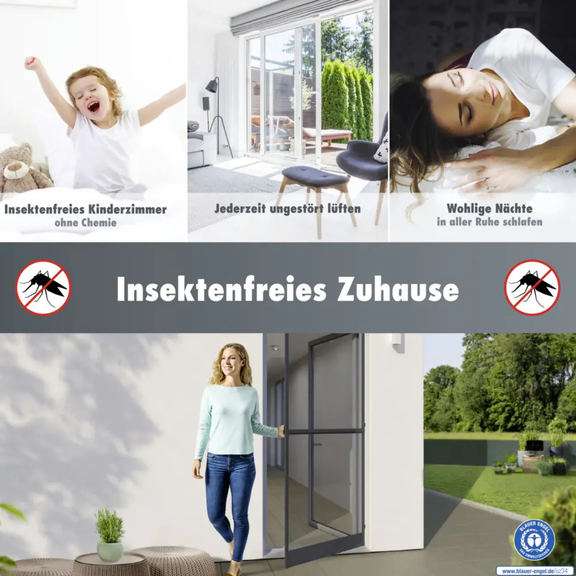 Primaster Fliegenschutz-Tür 100 x 210 cm anthrazit/anthrazit kürzbar