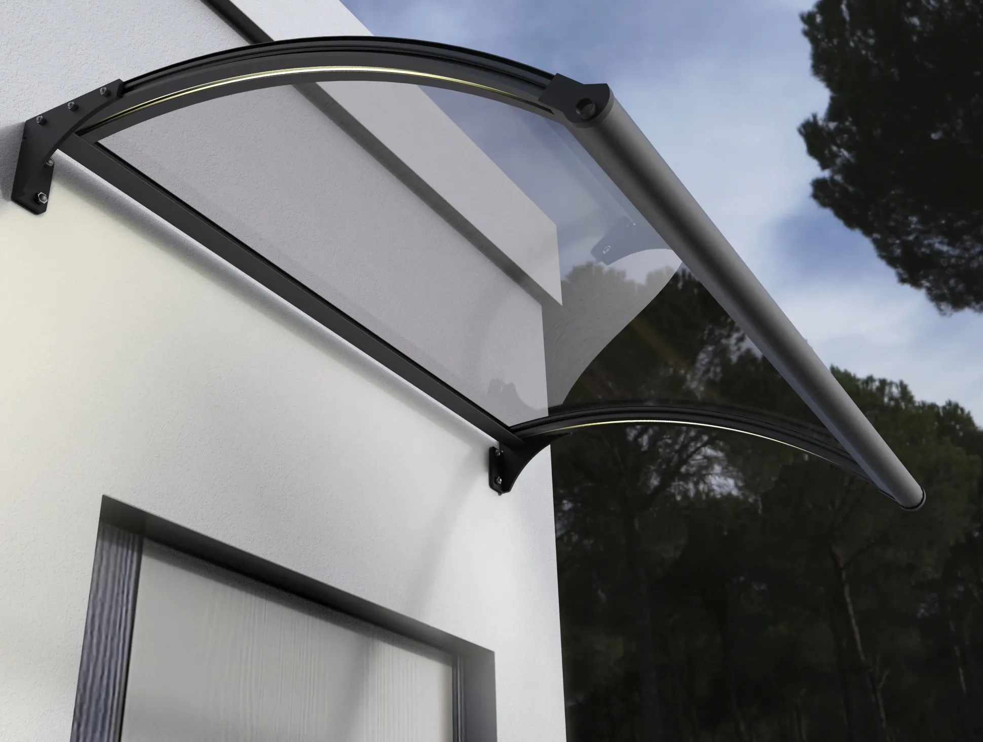Primaster LED Vordach Marseille 150 x 100 x 11,2 cm, schwarz