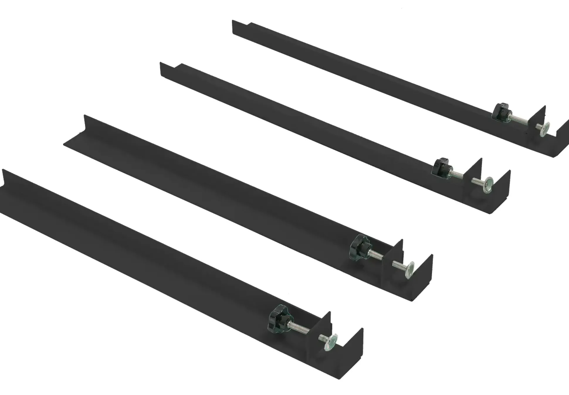 Primaster Universal-Tischfuß-Set schwarz 4-teilig