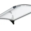 Primaster Vordach Marseille silber 150 x 100 cm mit Polycarbonat-Abdeckung und LED