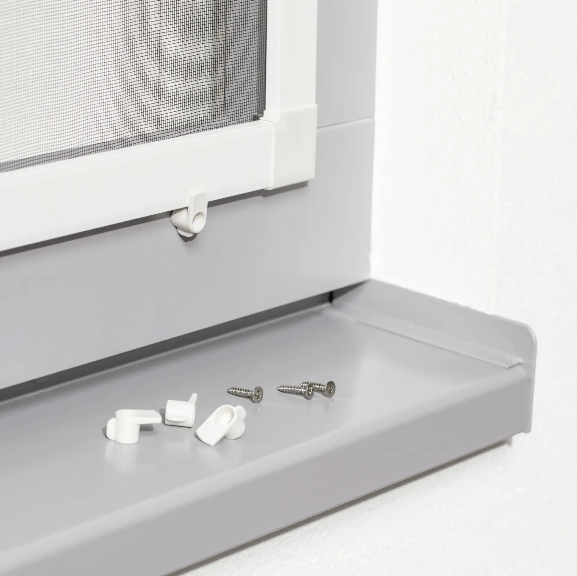 Primaster Vorreiber-Set für Fliegenschutzfenster weiß - 4 Stück