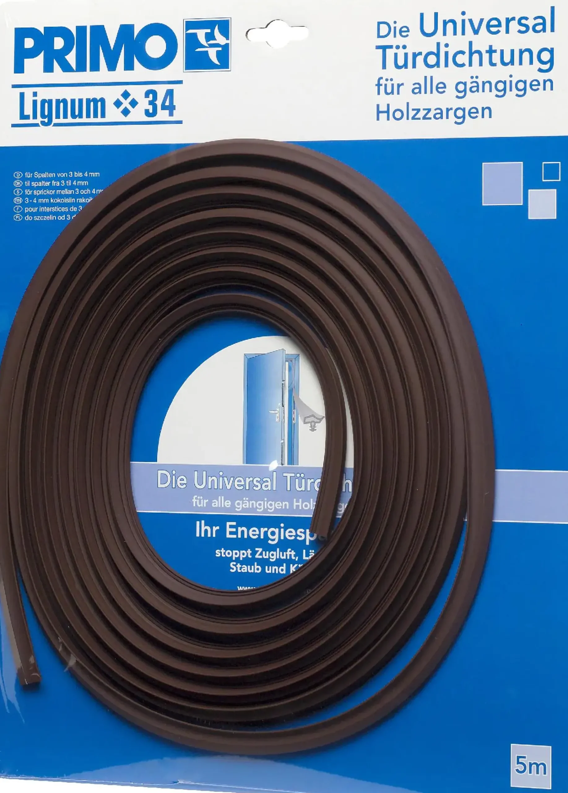 Primo Universaldichtung Holzzarge Lignum 34 mahagoni, 5 Meter