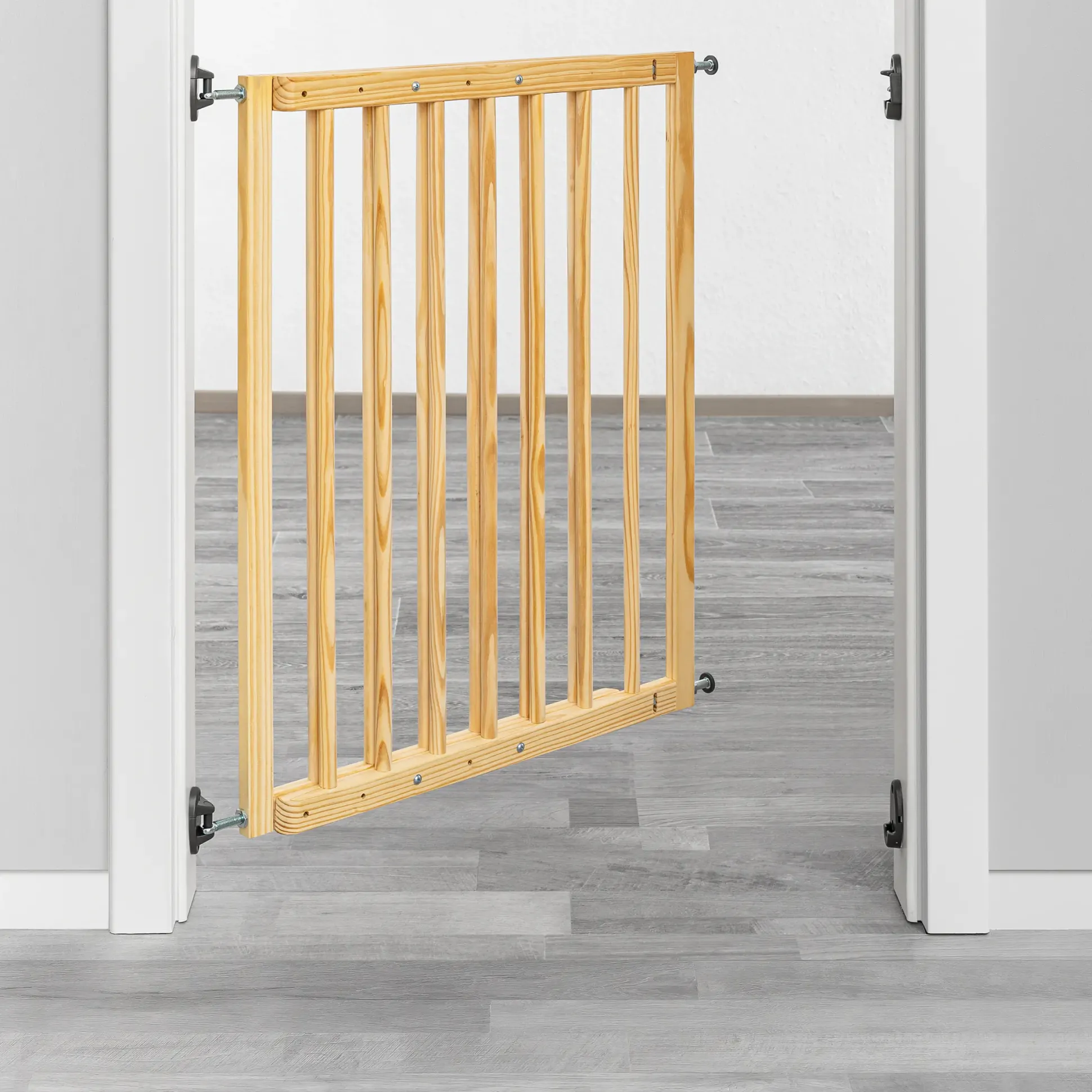 reer Treppenschutzgitter Basic zum schrauben Holz 65,5 - 106 cm