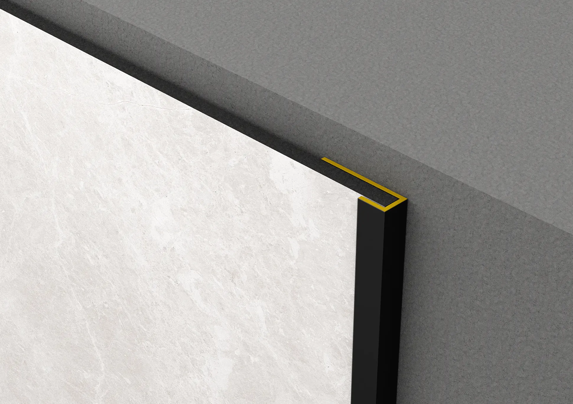 Rock the Wall C-Profil schwarz 280 x 1,8 x 0,67 cm