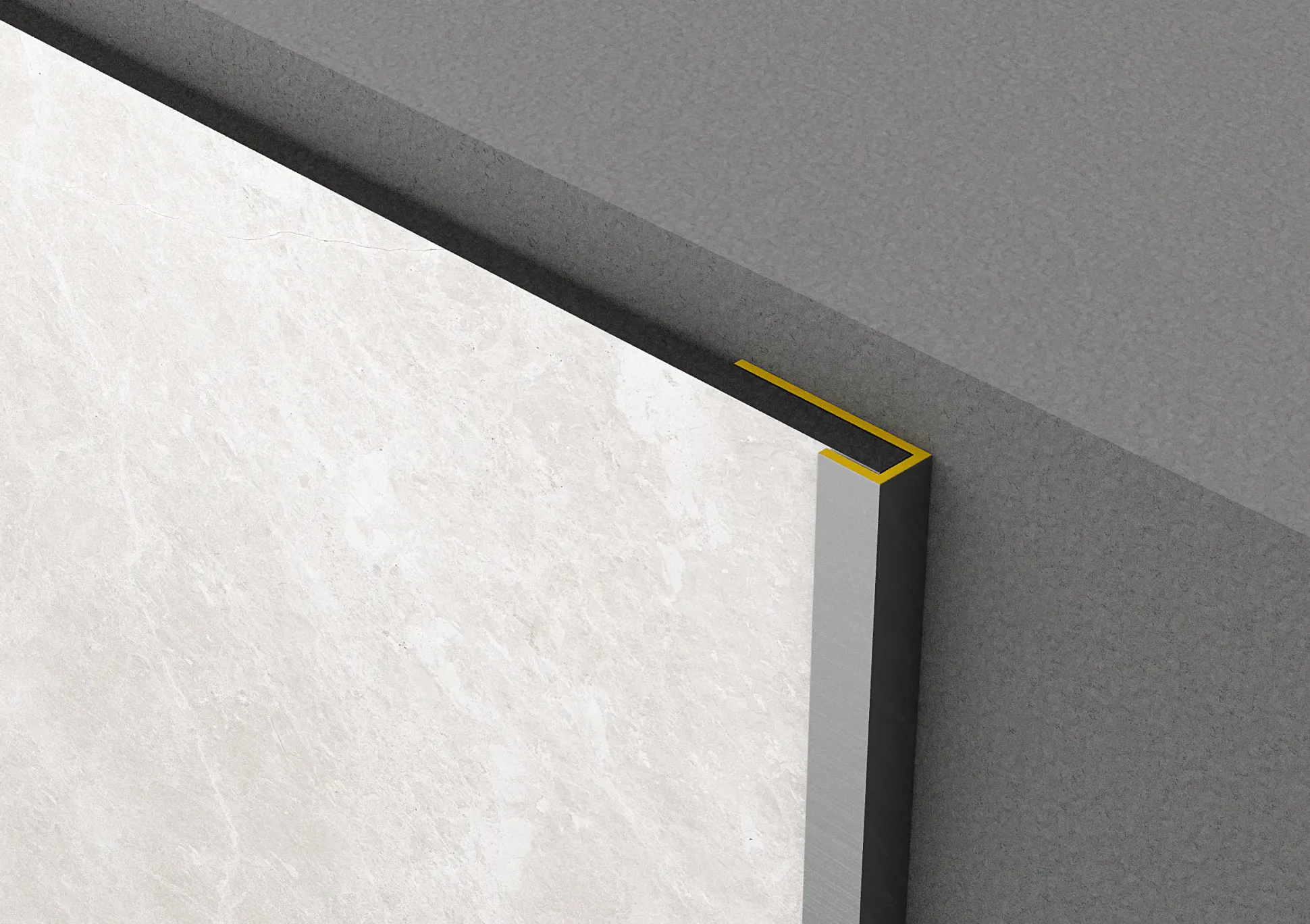 Rock the Wall C-Profil silber 280 x 1,8 x 0,67 cm