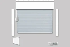 Schellenberg Aufsatzrollladen SB weiß/grau 100 x 120 cm