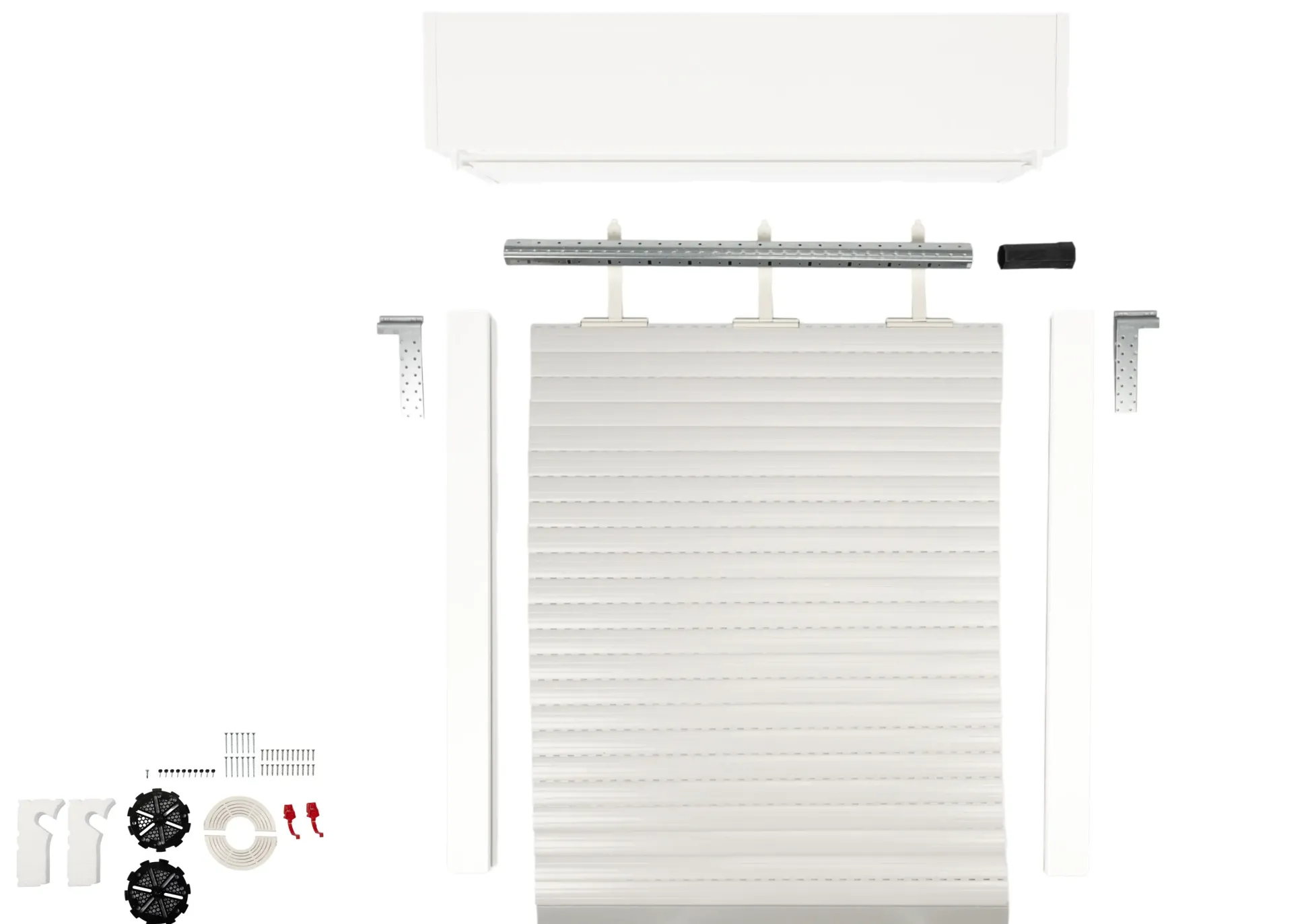 Schellenberg Aufsatzrollladen-Set für Fenster, 100 x 100 cm, weiß/grau