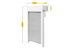 Schellenberg Aufsatzrollladen-Set für Fenster, 100 x120 cm, weiß/grau