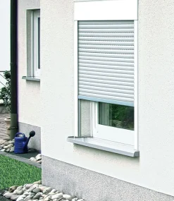 Schellenberg Aufsatzrollladen SB weiß/grau 120 x 140 cm