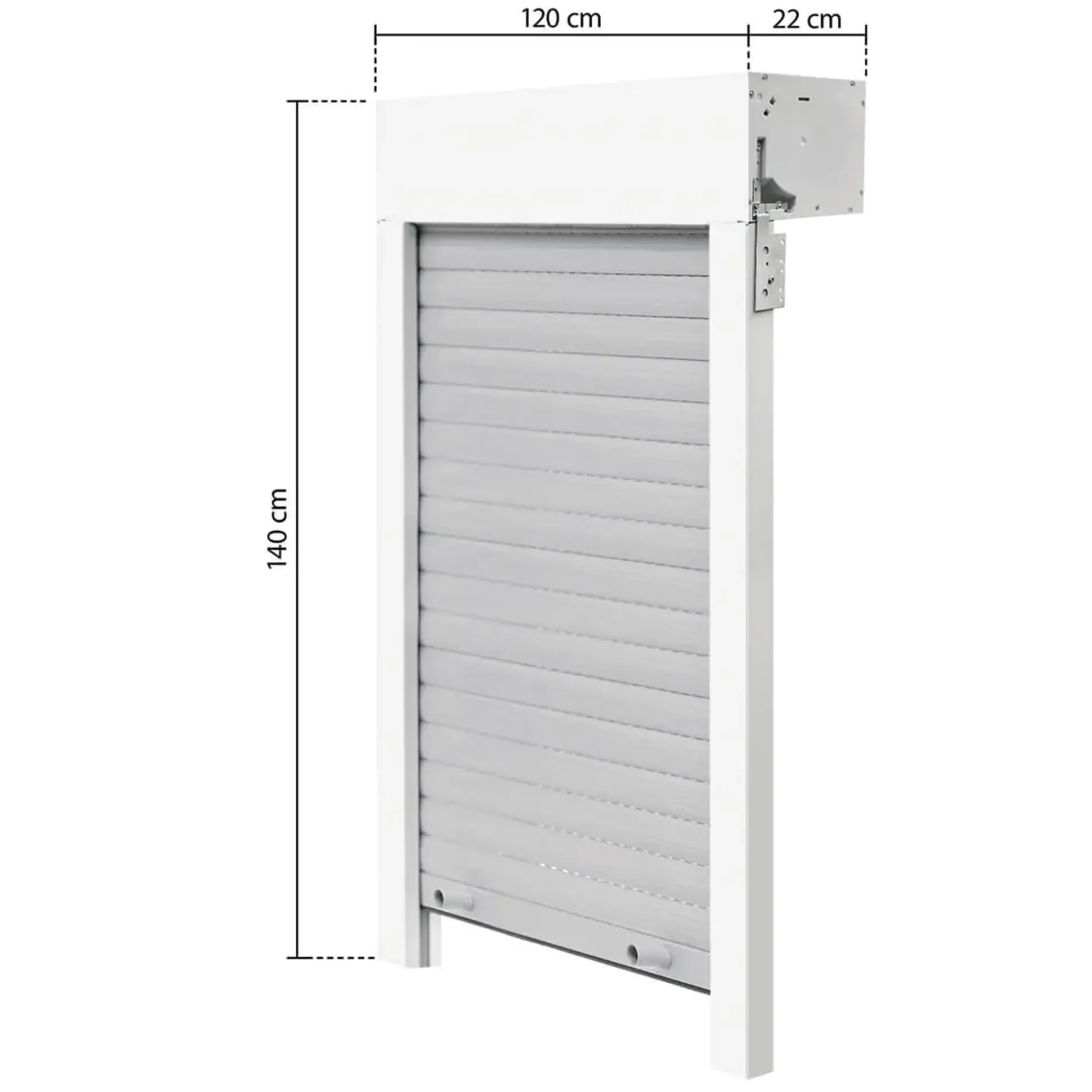 Schellenberg Aufsatzrollladen SB weiß/grau 120 x 140 cm