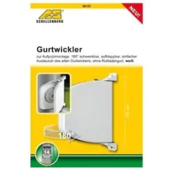 Schellenberg Aufschraubwickler aufklappbar Mini weiß ohne Rollladengurt