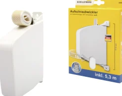 Schellenberg Aufschraubwickler Maxi weiß, inkl. 5,3 m Rollladengurt