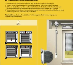 Schellenberg Einlasswickler Mini weiß inkl. 5 m Gurt