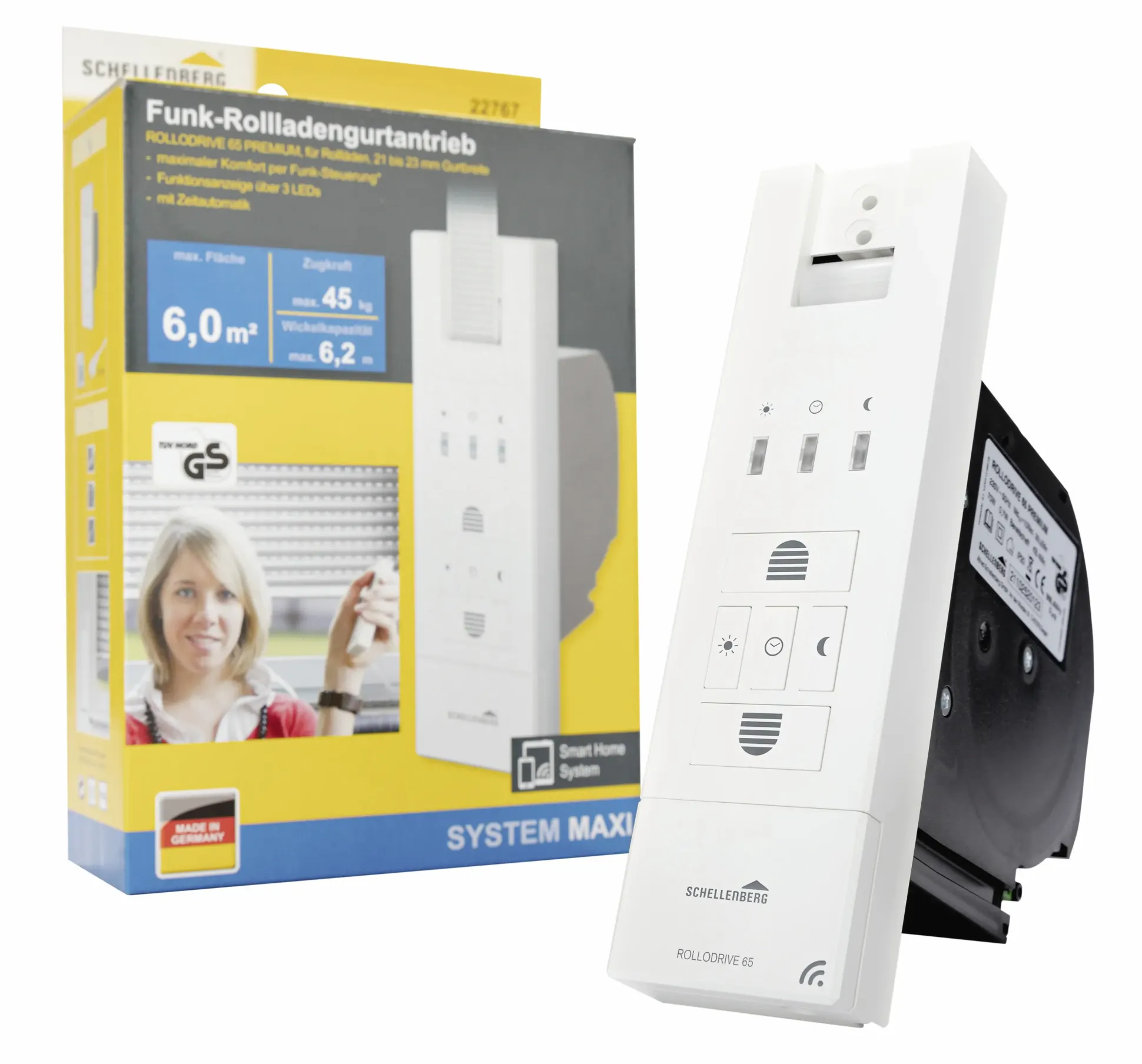 Schellenberg elektrischer Gurtwickler RolloDrive 65 Premium