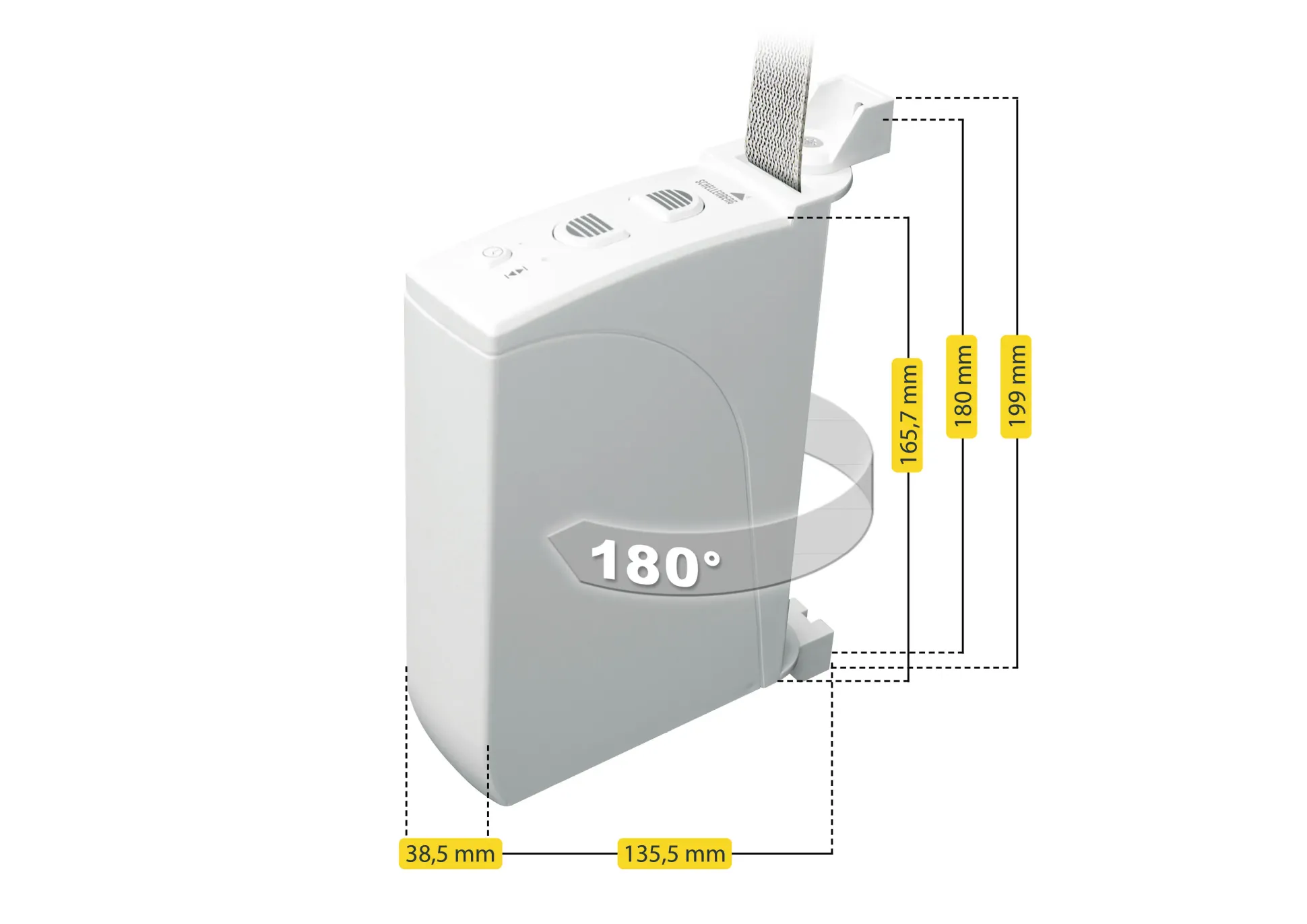 Schellenberg elektrischer Gurtwickler Mini RolloDrive 35, für 20 kg/4,0 m²