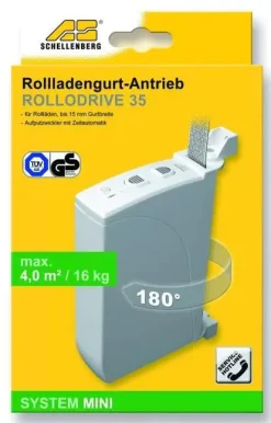 Schellenberg elektrischer Gurtwickler Mini RolloDrive 35, für 20 kg/4,0 m²