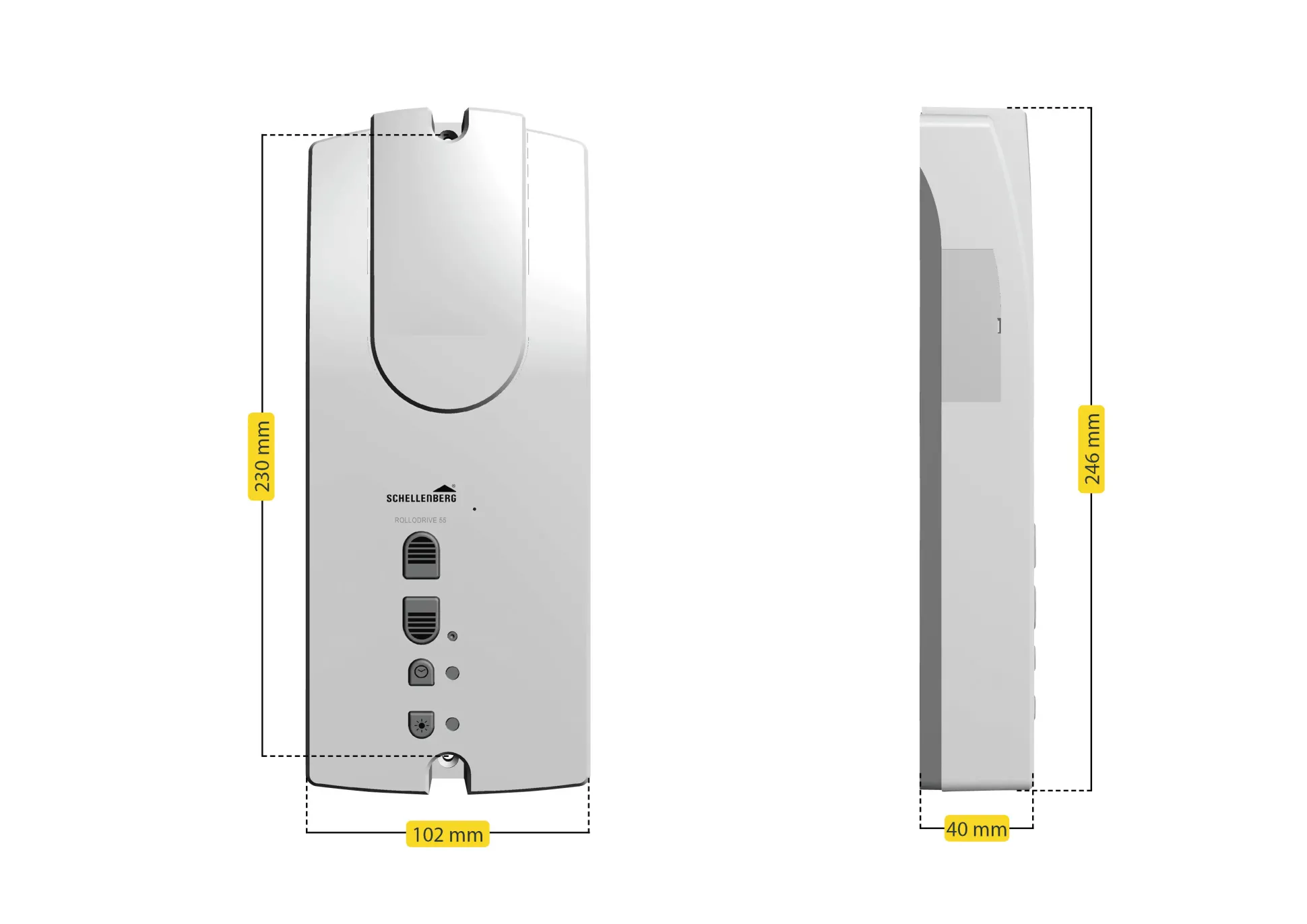 Schellenberg elektrischer Gurtwickler RolloDrive 55, für 30 kg/5,0 m²