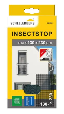 Schellenberg Fliegengitter 130 x 230 cm anthrazit individuell kürzbar