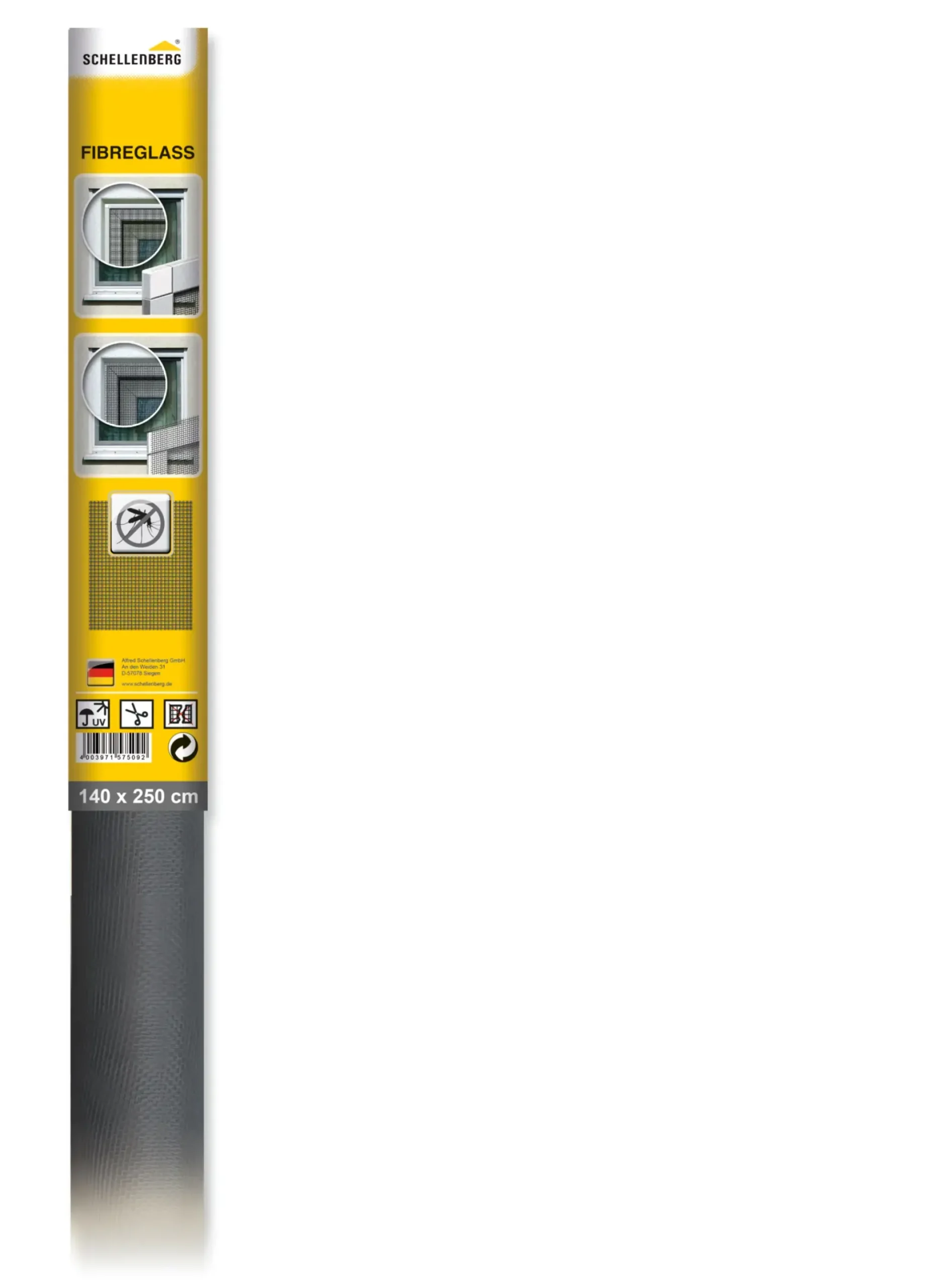 Schellenberg Fliegengitter Minirolle 140 x 250 cm anthrazit kürzbar